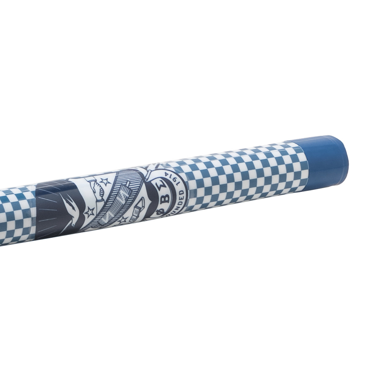 Phi Beta Sigma Cane - Checkered Pattern with Phi Beta Sigma Crest