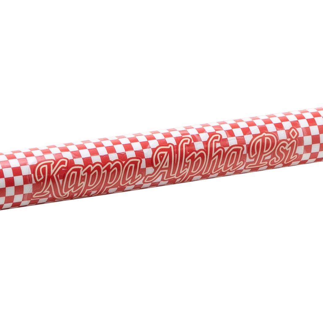 Kappa Alpha Psi Cane - Checkered Pattern with Small Kappa Alpha Psi